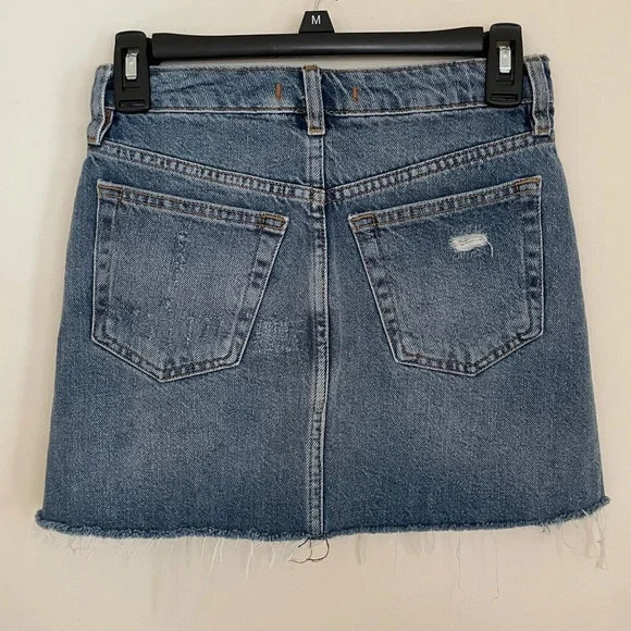Free People Distressed Jean Skirt - Sz 25 - Picture 5 of 8